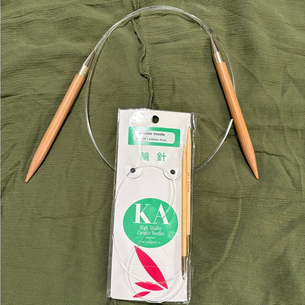 KA Circular Knitting Needles with Wooden Tips